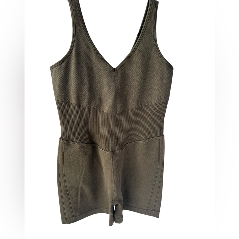JoyLab Brown Sleeveless Knit Romper